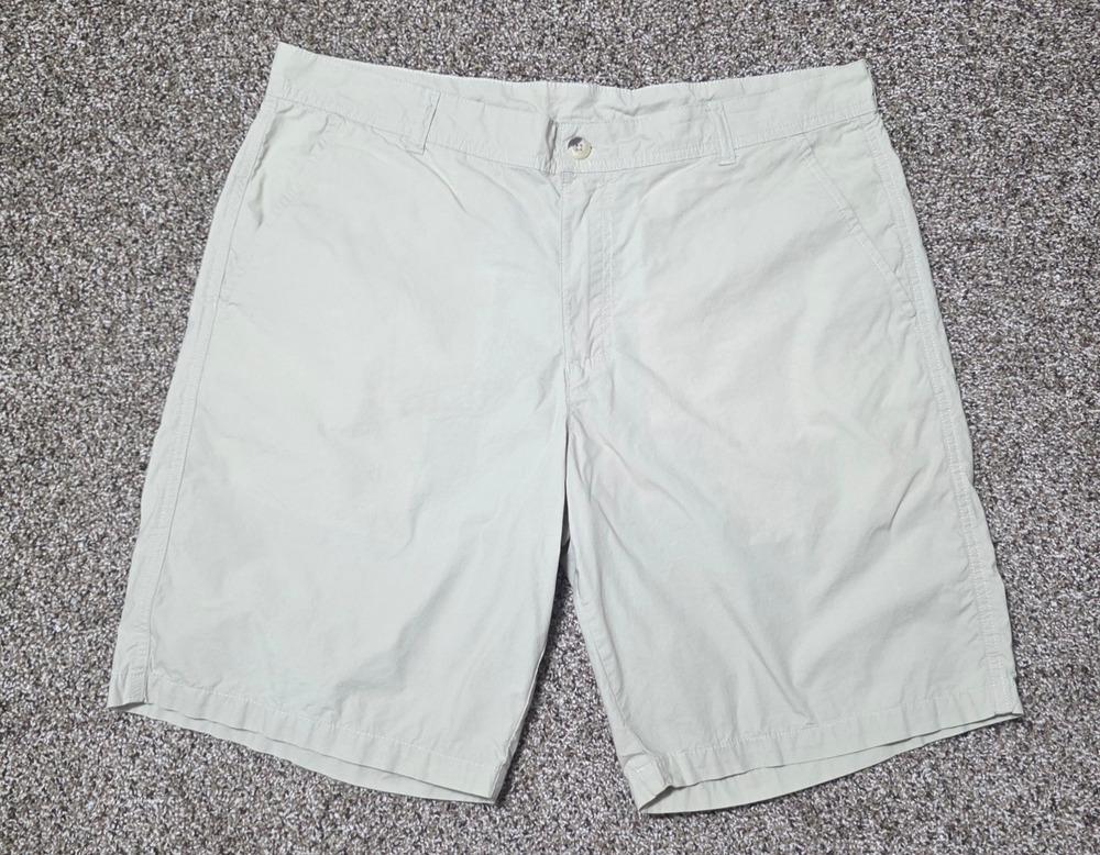 Columbia Mens Washed Out Shorts 36 Tan Beige Casual Hiking